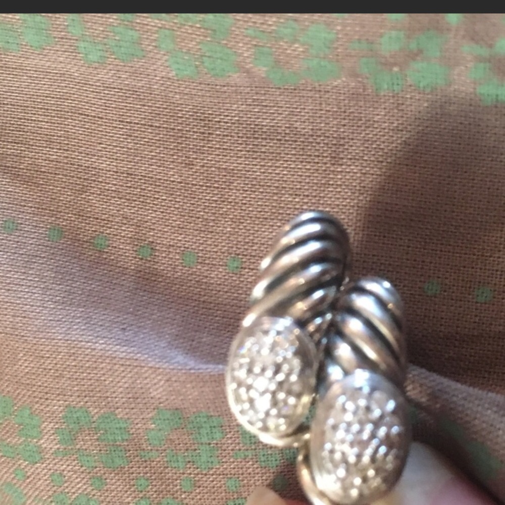 David Yurman pave diamond earrings